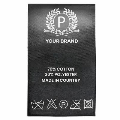 Printed care label